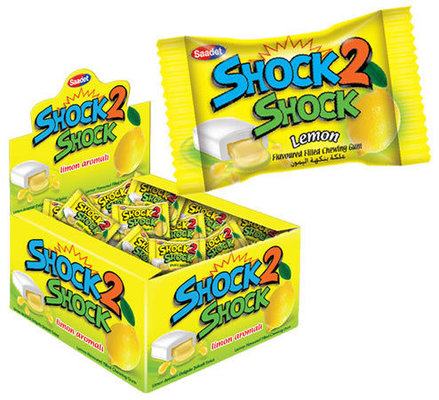 Shock lemon 4g kyselé žvýkačky s náplní s citronovou příchutí