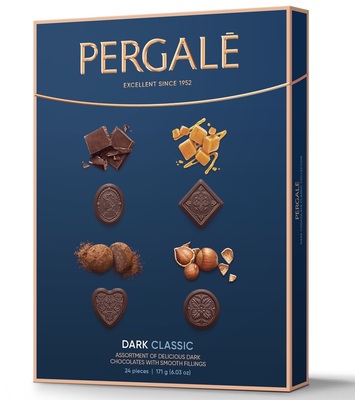 PERGALE DARK CLASSIC 171g směs pralinek  z hořké čokolády s náplněmi s různými příchutěmi