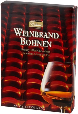 Böhme brandy beans 150g pralinky z hořké čokolády s brandy náplní