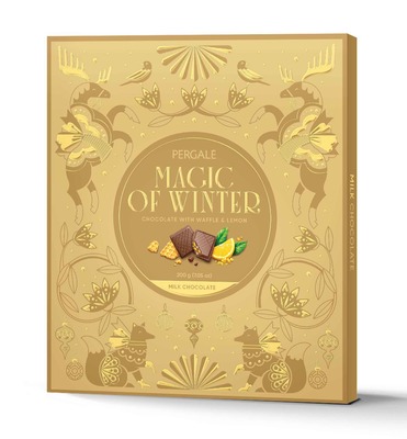 Magic of winter 200g, mléčná čokoláda s oplatkou a citronem