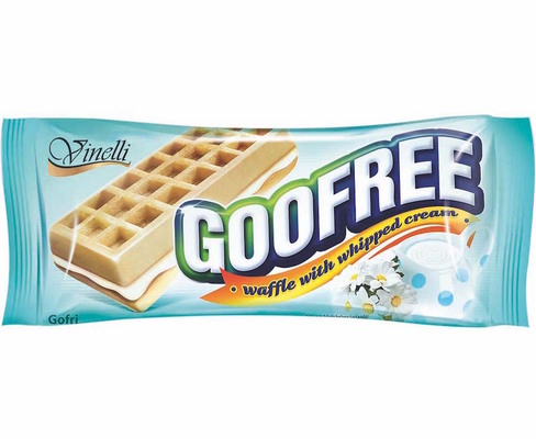 Goofree 50g, vafle pečivo z třeného těsta plněné smetanovým krémem