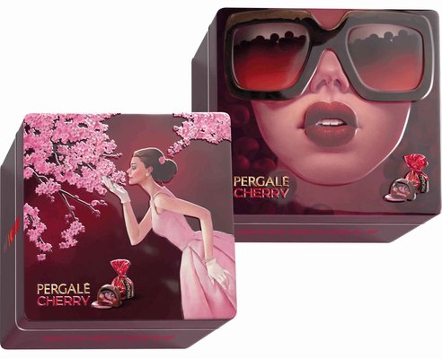 PERGALE CHERRY 355g pralinky z hořké čokolády s višňovou náplní