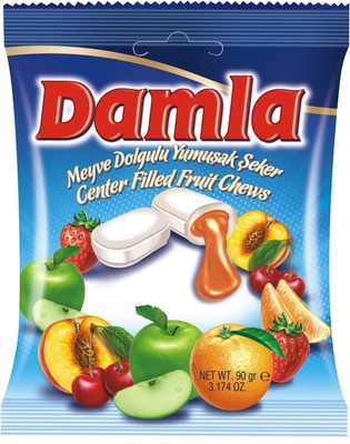 Damla 90g, karamelky s ovocnou náplní