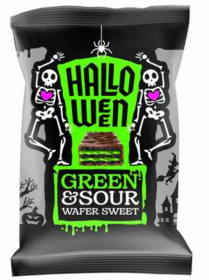 HALLOWEEN 150g oplatky celomáčené v kakaové pochoutce s náplní s citronovou příchutí