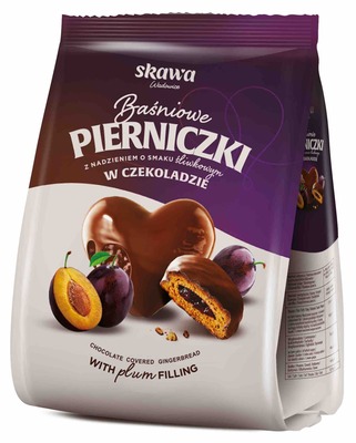 Perníčky 150g s náplní se švestkovou příchutí (29%) celomáčené v čokoládě