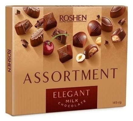 ROSHEN ASSORTMENT ELEGANT 145g směs pralinek z mléčné čokolády