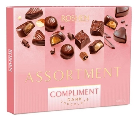 ROSHEN ASSORTMENT COMPLIMENT 145g směs pralinek z hořké čokolády