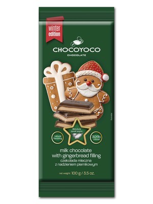 Milk chocolate winter edition 100g mléčná čokoláda s perníkovou náplní