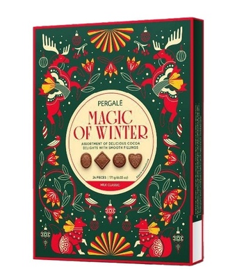 MAGIC OF WINTER MILK 171g směs pralinek z kakaové pochoutky